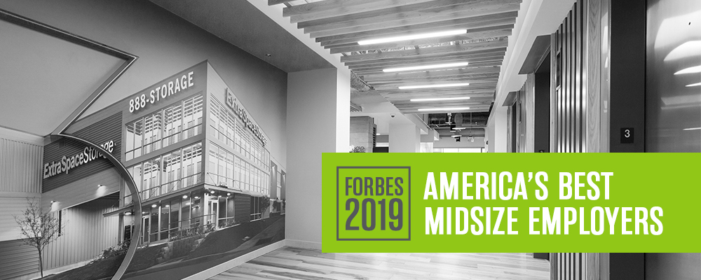 Forbes names Extra Space Storage one of its 2019 America's Best Midsize Employers