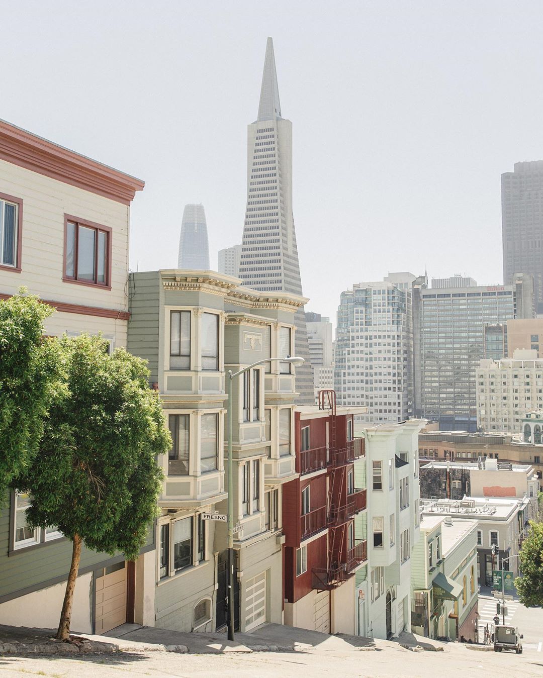 San Francisco skyscrapers in the North Beach neighborhood. Photo by Instagram user @torreyfox