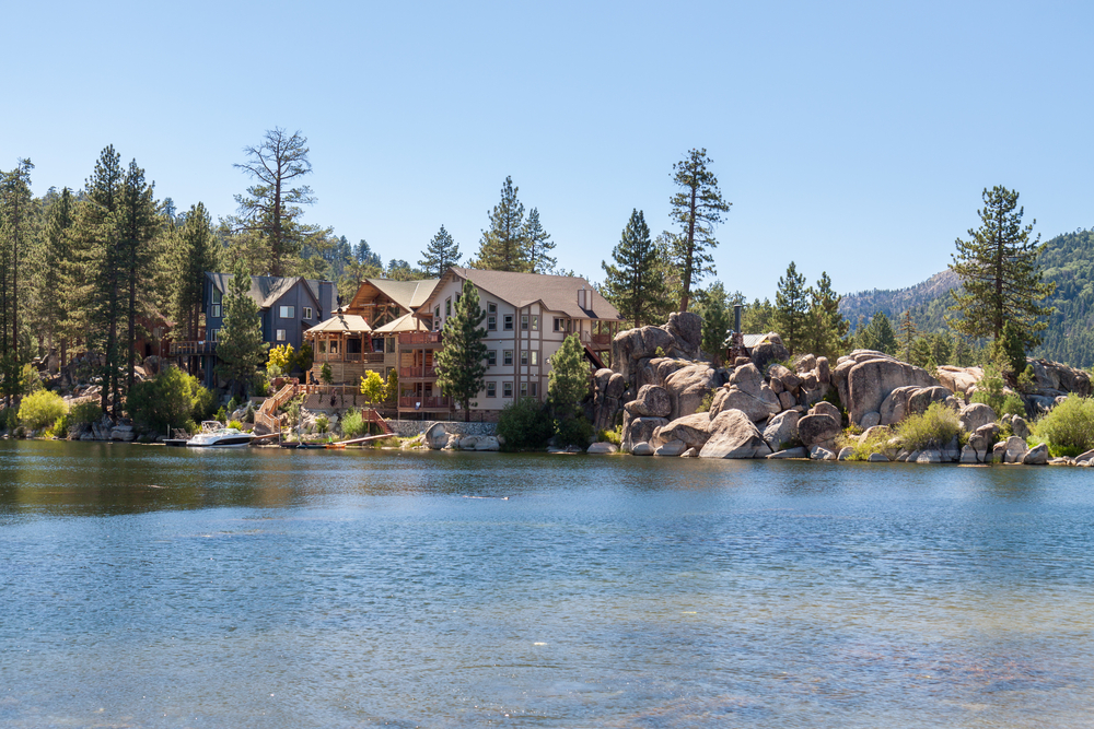 Luxury house on a lake in California