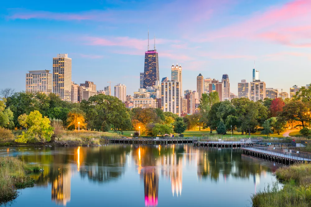 Chicago skyline from Lincoln Park