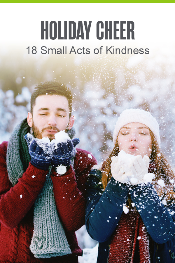 Pinterest Graphic: Holiday Cheer: 18 Small Acts of Kindness