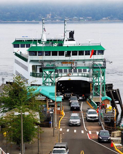 The Point Defiance Ferry letting cars out onto the terminal. Photo by Instagram user @paulmanning72.