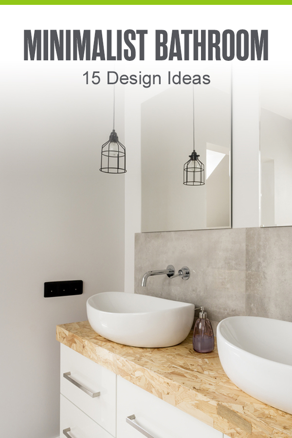 Pinterest Graphic: Minimalist Bathroom: 15 Design Ideas