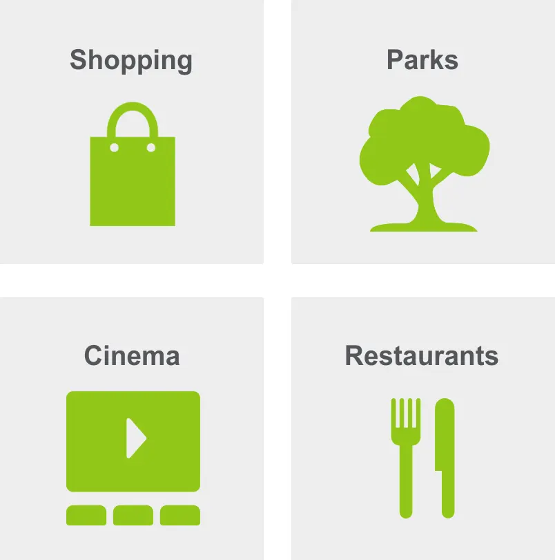 Activities in Rio Vista includes shopping, parks, cinema, and restaurants. 