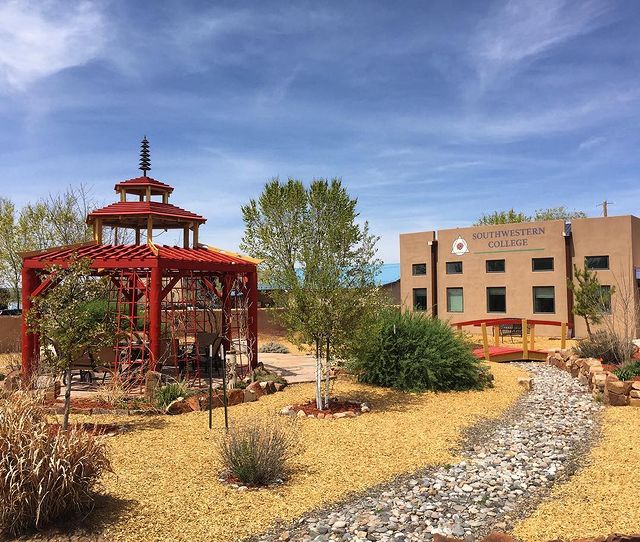 Gazebo and walking path at Southwestern College. Photo by Instagram user @southwestern_college.