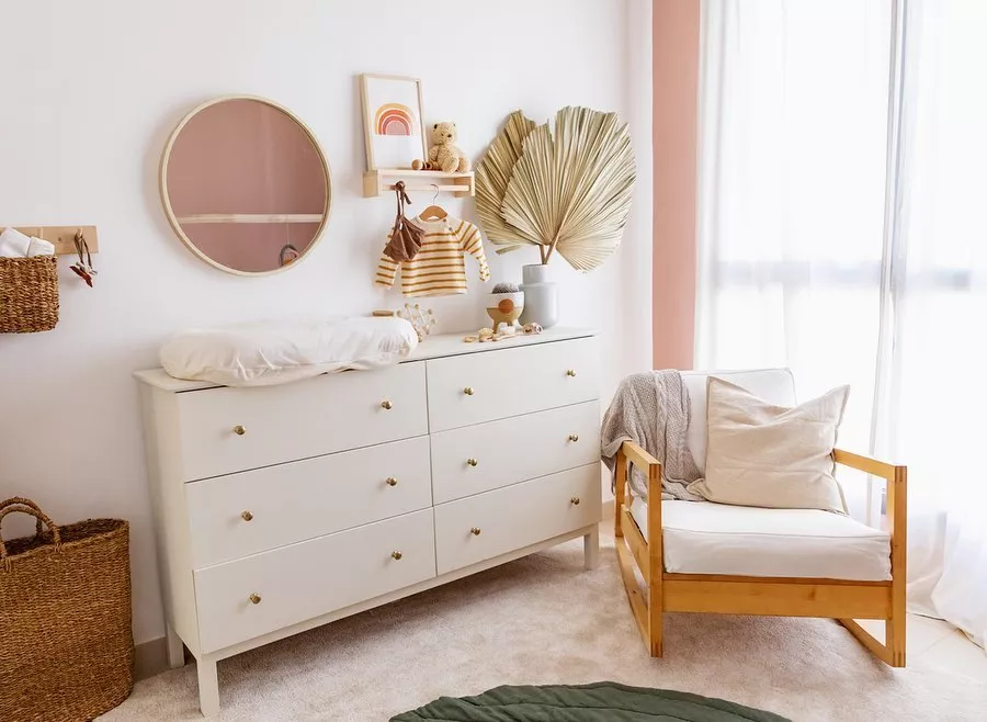 Baby Room Ideas 18 Tips For Designing A Nursery Extra Space Storage Baby Room Ideas 18 Tips For Designing, Round Mirror Above Changing Table