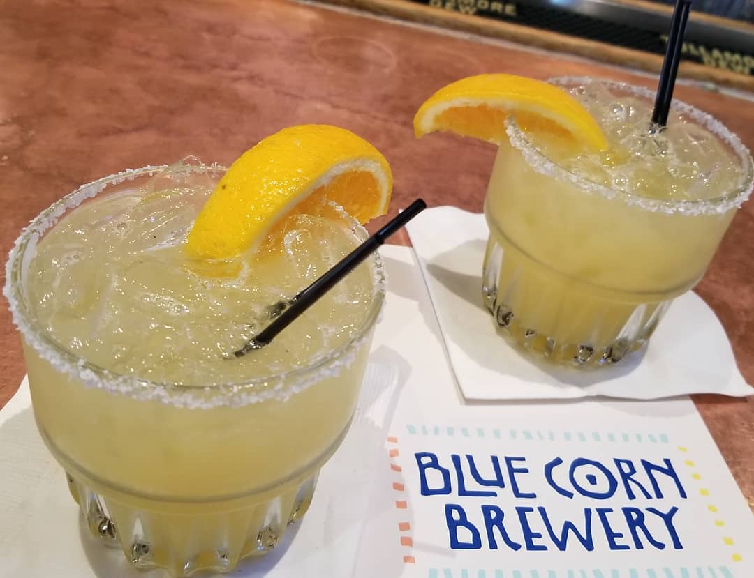 two margaritas at the blue corn brewery photo by Instagram user @xeg1521