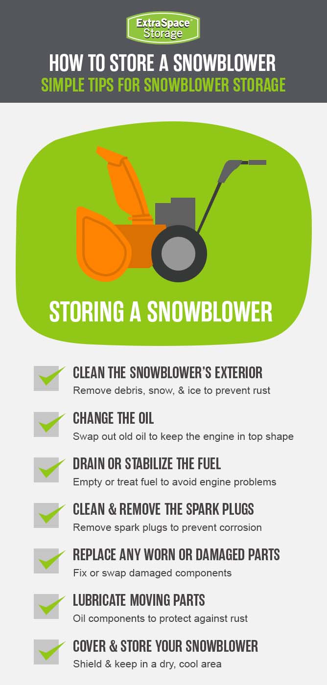 How to store a snowblower.