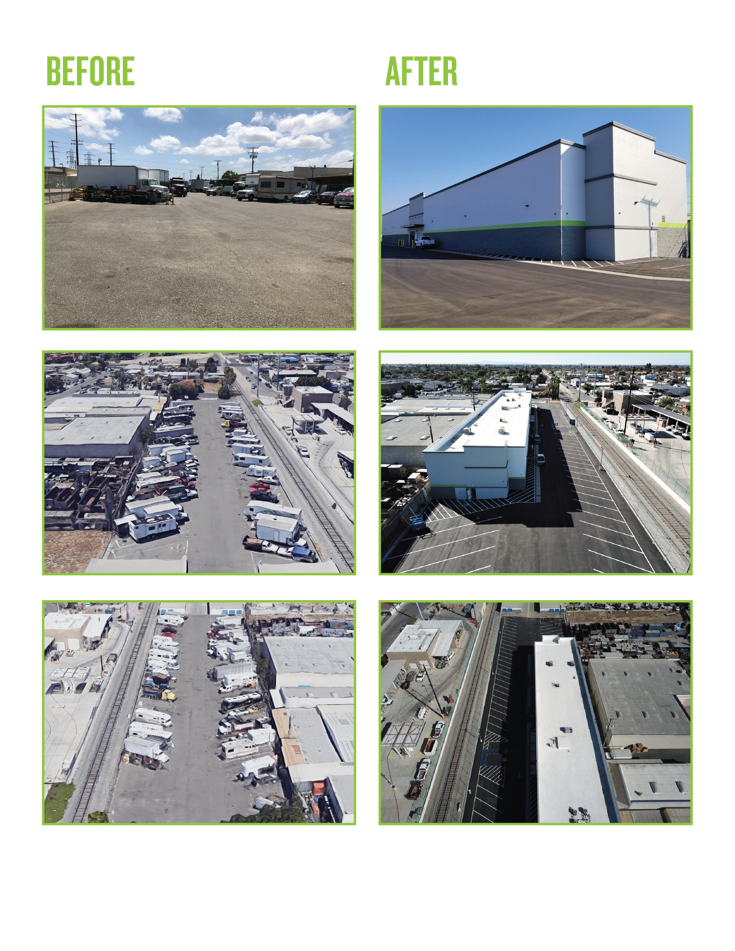 Before and After Photo of Self Storage Expansion Project