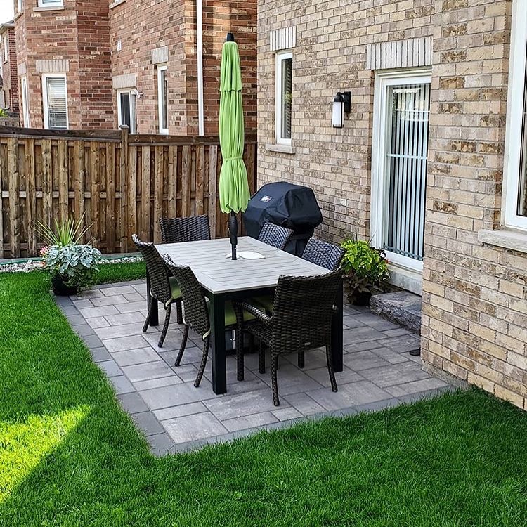 Small patio installed into the backyard.