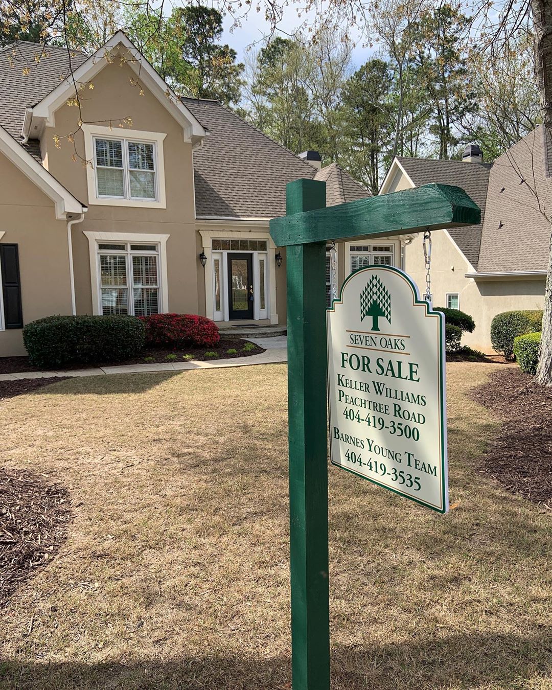 home ready for sale with for sale sign in front yard photo by Instagram user @image360.alpharetta