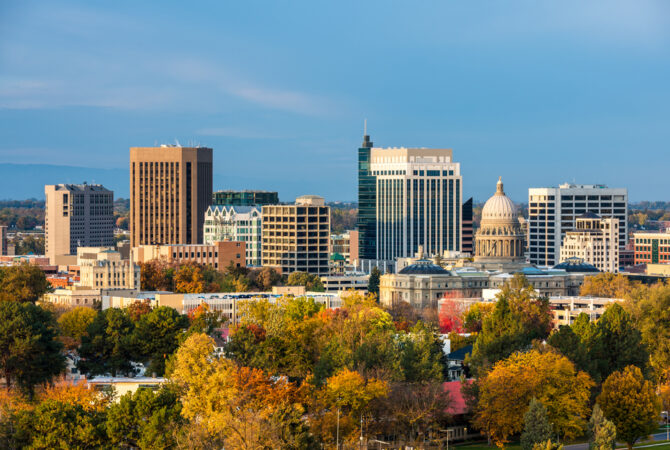 skyline photo of Downtown Boise, ID