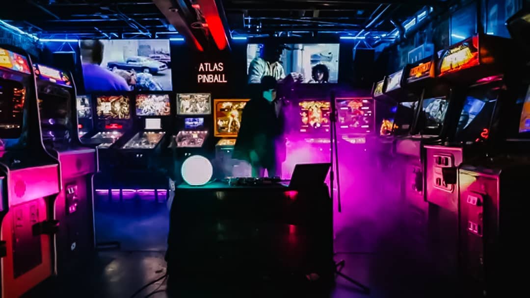 pinball and arcade games in the basement of The Arcade Underground in Boise photo by Instagram user @spacebararcade