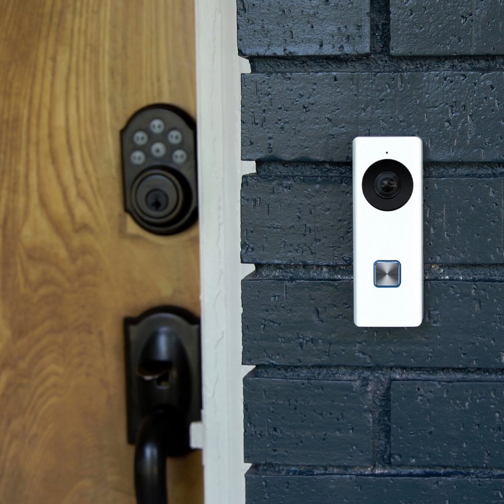 smart doorbell with a built in security camera photo by Instagram user @matsonalarmcompany