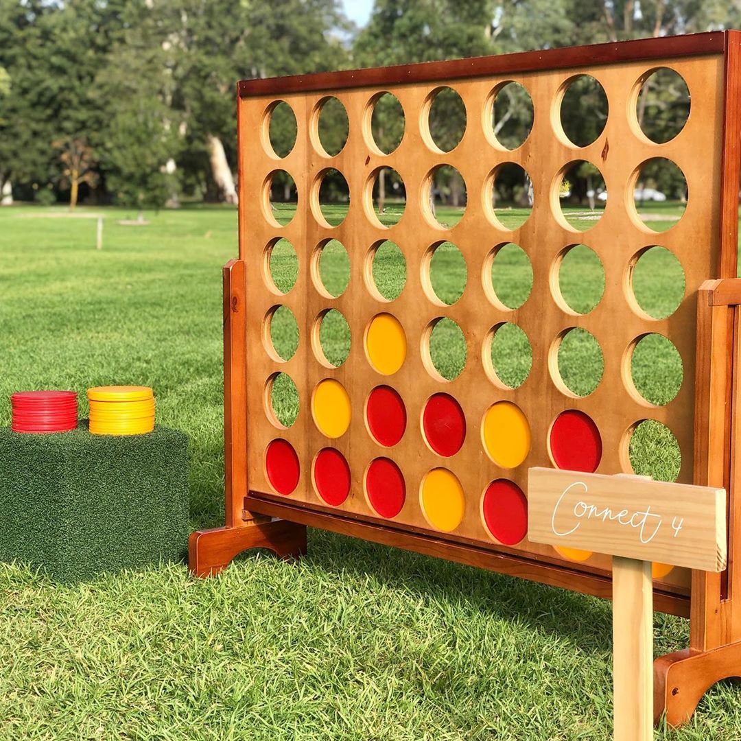 Large Backyard Connect Four Board. Photo by Instagram user @spoggies_nest