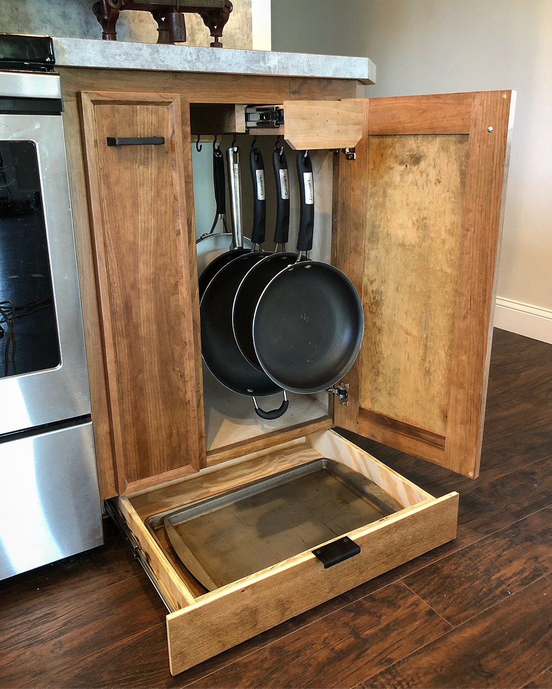 Drying Racks Above Sink Inside Kitchen Cabinet. Hidden Cabinet Dish Rack to  Fit All Cabinets 