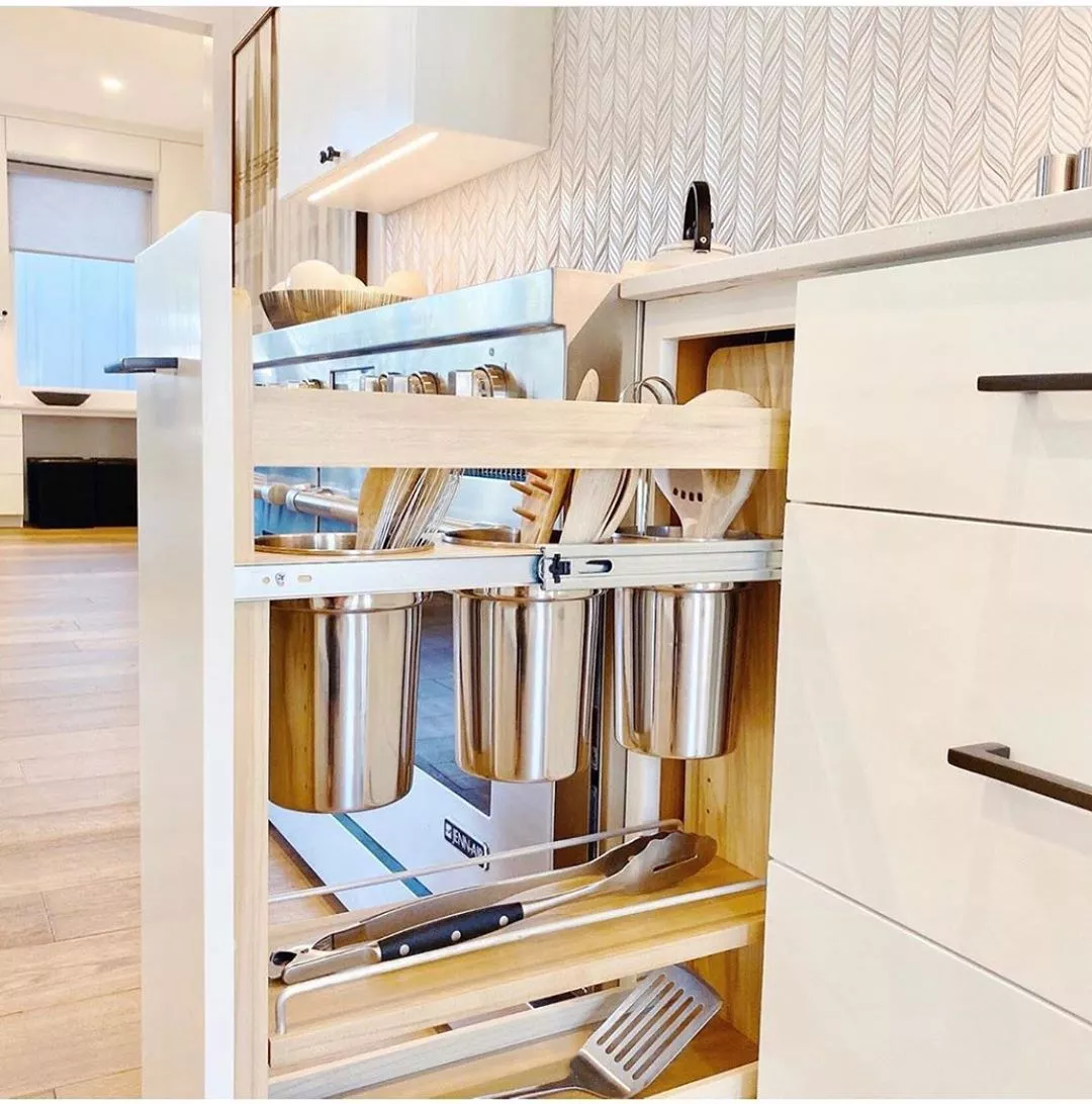 A Designer Trick for Maxing Out Kitchen Cabinet Storage