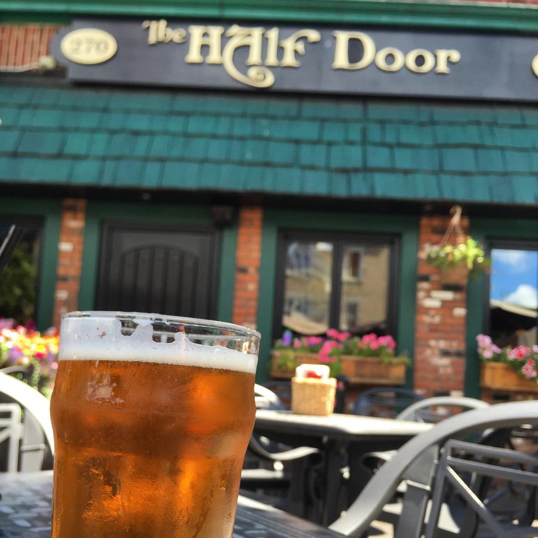 Beer Sitting on an Outdoor Table at The Half Door in Hartford, CT. Photo by Instagram user @lovehartford