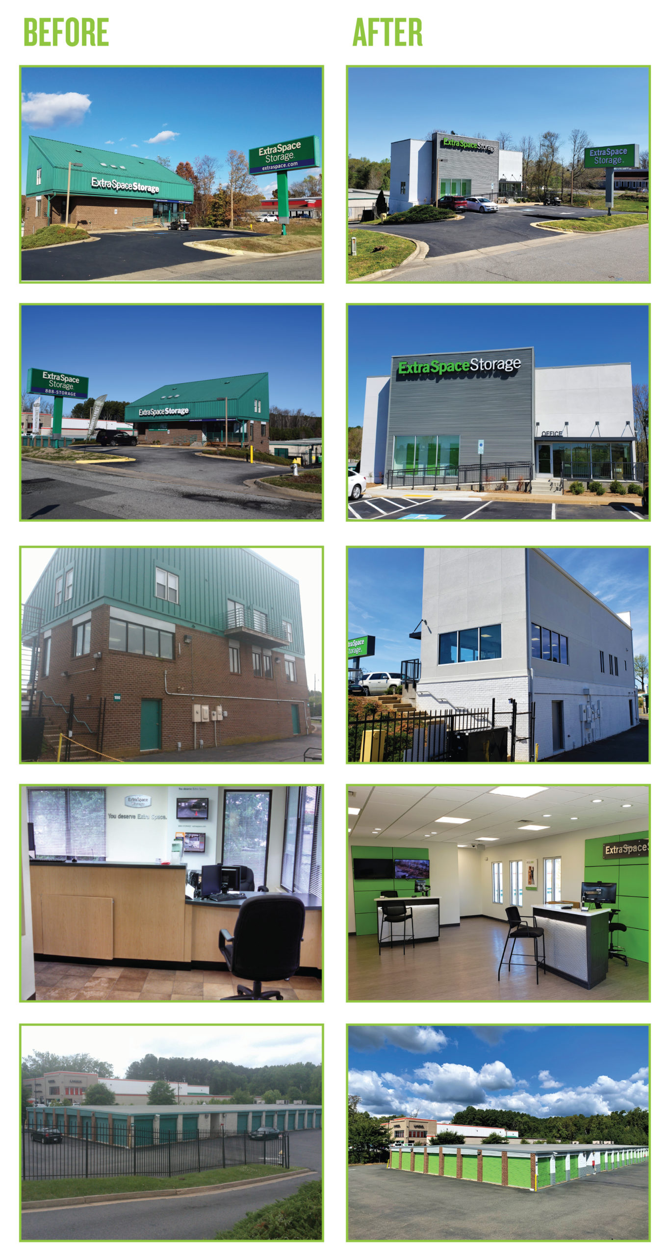 Collage of Fredricksburg Extra Space Storage Facility Expansion Project
