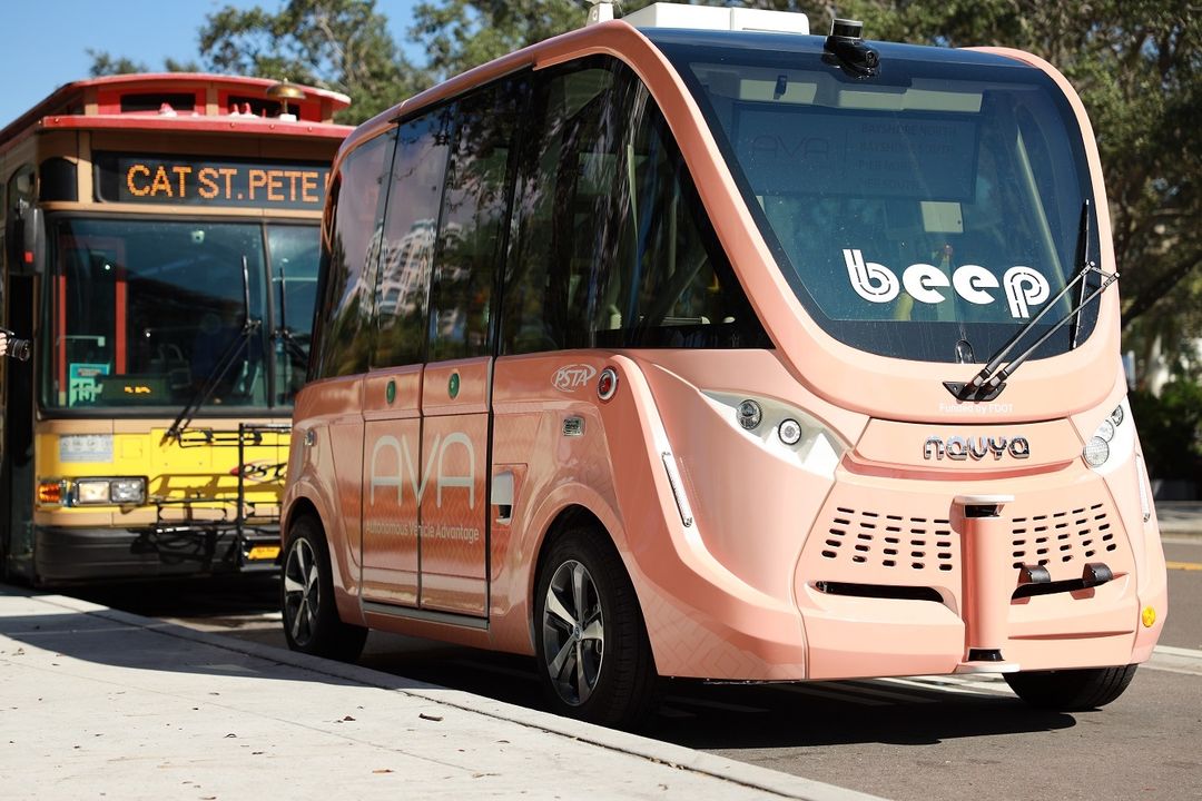 St. Petersburg's Autonomous Vehicle Service, AVA. Photo by Instagram user @rideptsa