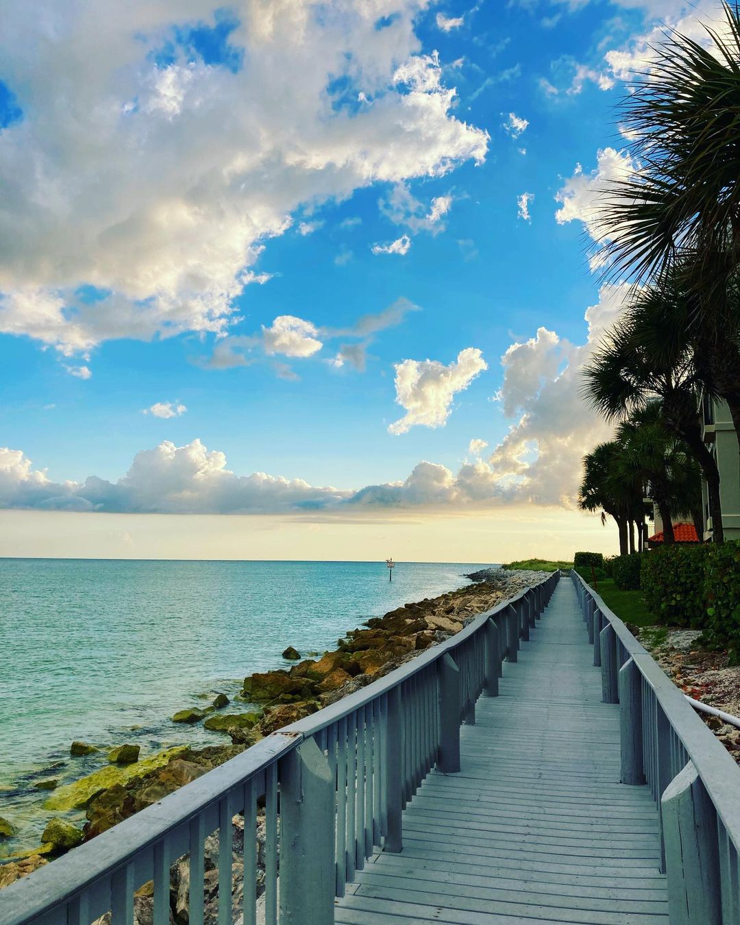 Sunset View of Treasure Island Beach from Dock. Photo by Instagram user @mklynch24