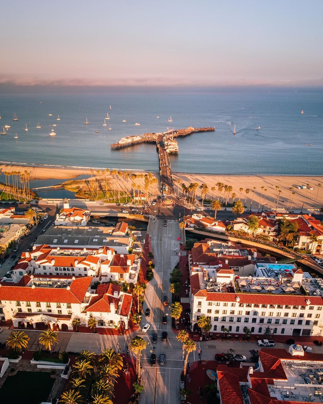 Aerial View of the Pier in Santa Barbara, CA. Photo by Instagram user @jadonwongg