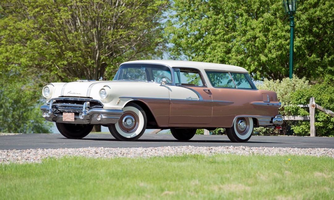 1956 Pontiac Star Chief Custom Safari. Photo by Instagram user @bidgarage