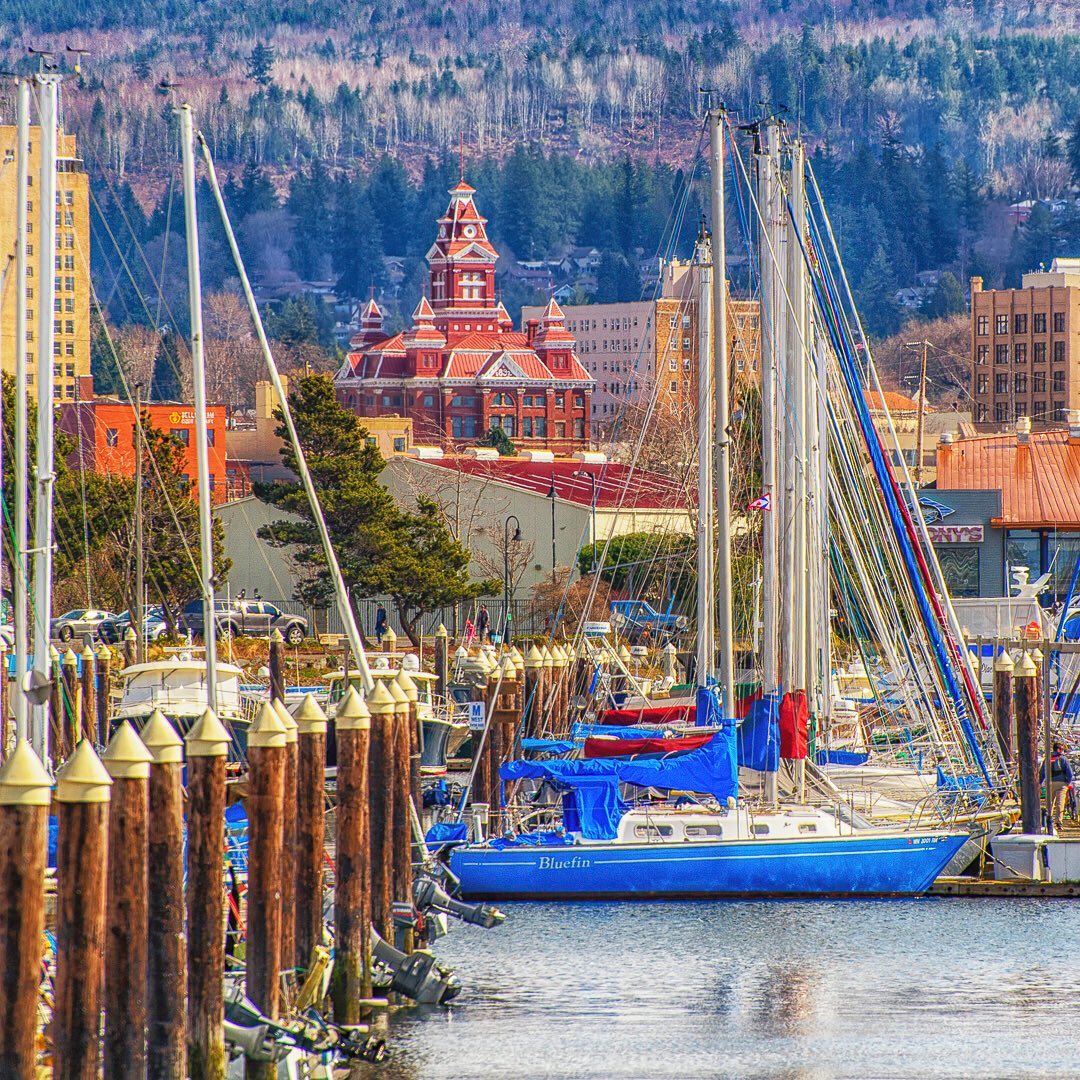 Boats in the Squalicum Harbor in Bellingham, WA. Photo by Instagram user @cbbainbellingham