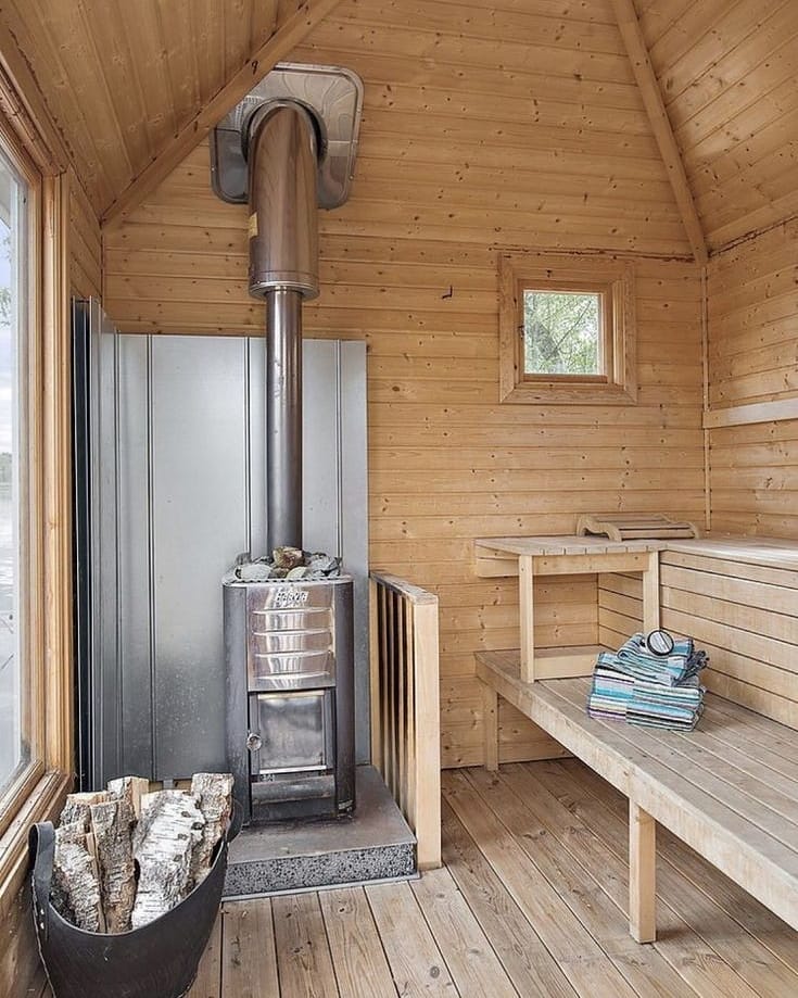 Home Sauna in Backyard. Photo by Instagram user @sauna_enthusiast