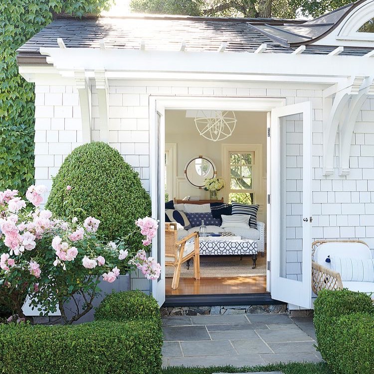 She Shed Set Up as Backyard Guest House. Photo by Instagram user @imericahall