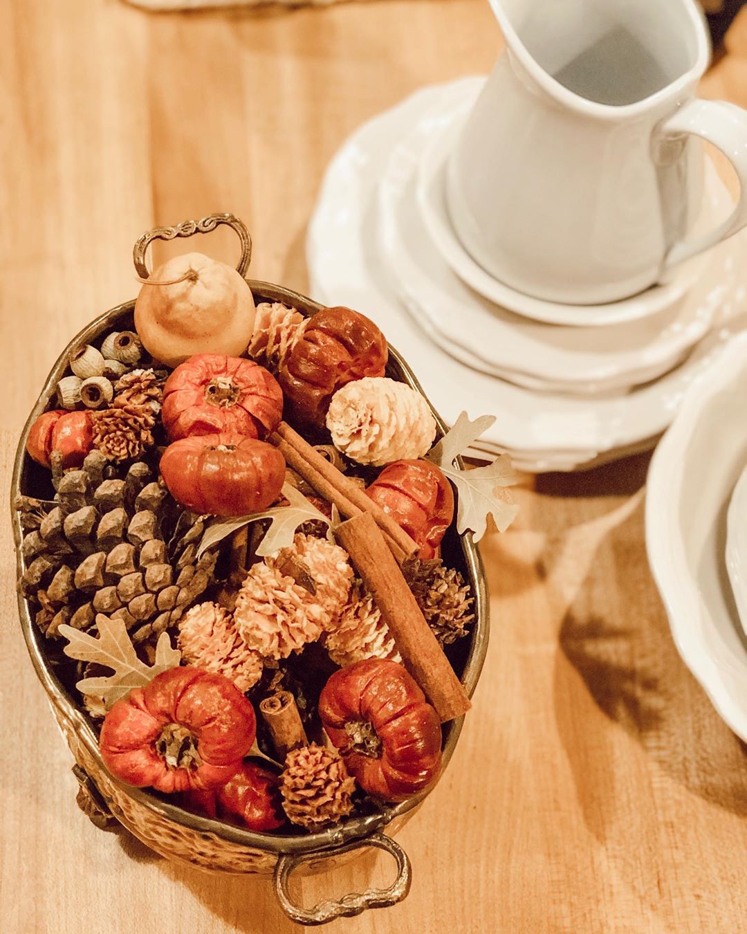 Home Made Potpourri On a Dining Table. Photo by Instagram user @simplyvintagebygayle