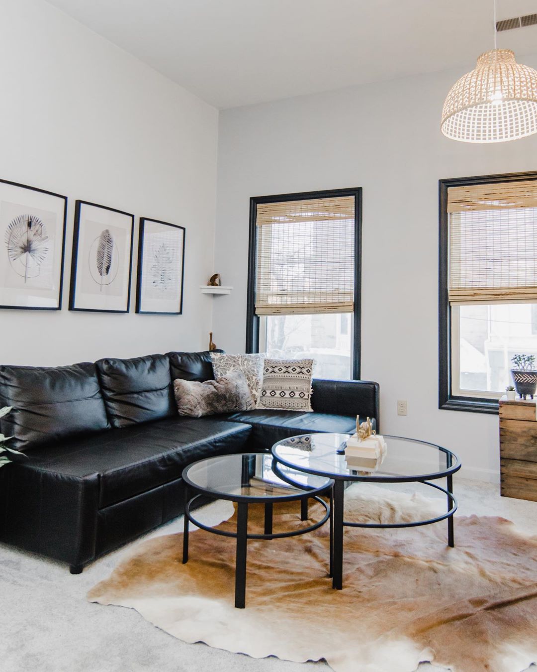 Modern Converted Apartment Space with Unique Lighting. Photo by Instagram user @manmanstudios