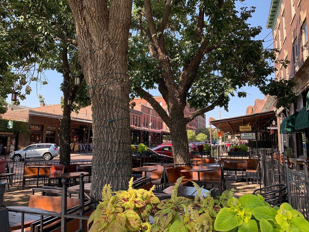 Photo of Outdoor Patio in the Old Market in Downtown Omaha. Photo by Instagram user @visitomaha