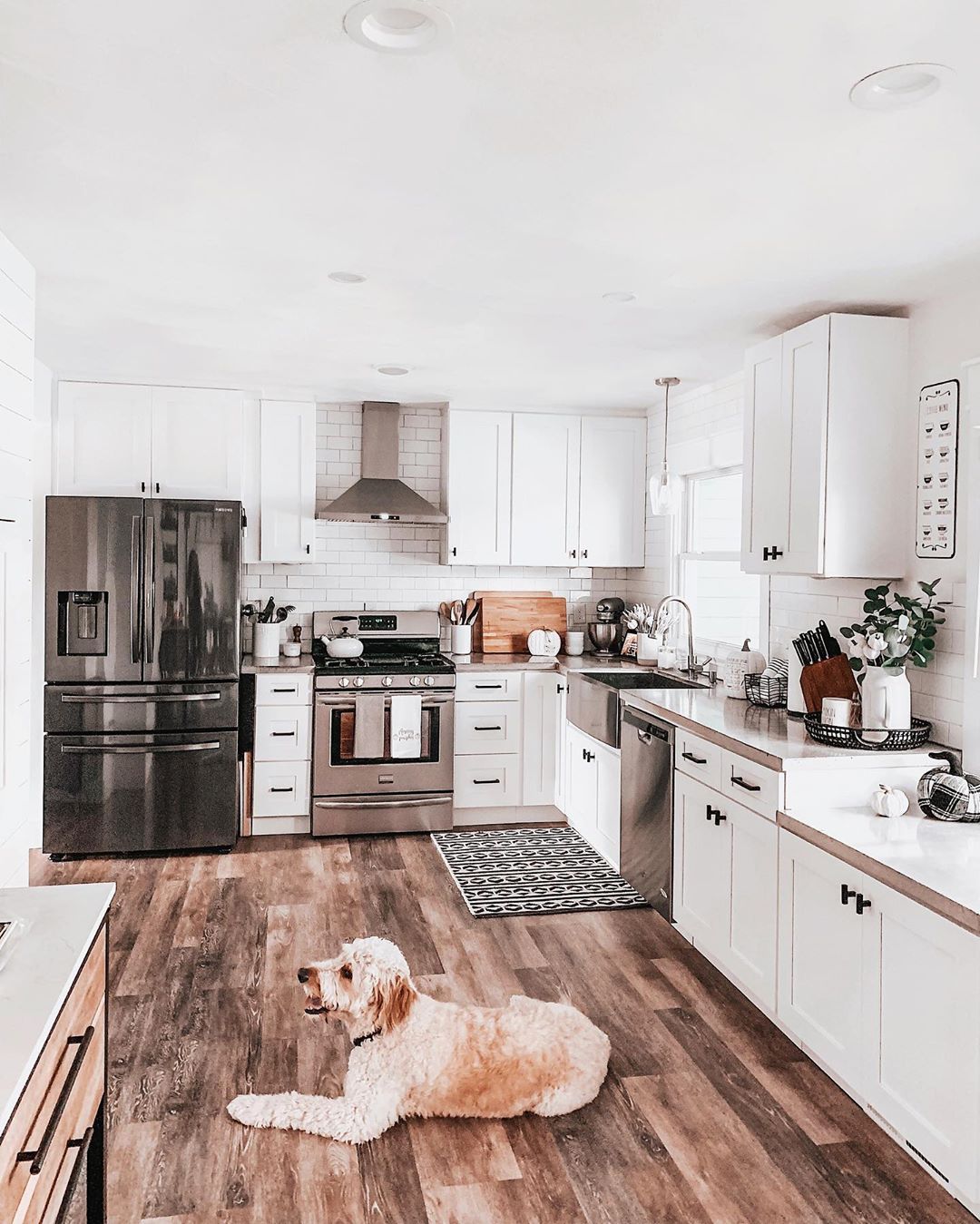 Large Kitchen Area with New Appliances. Photo by Instagram user @fashionablykay