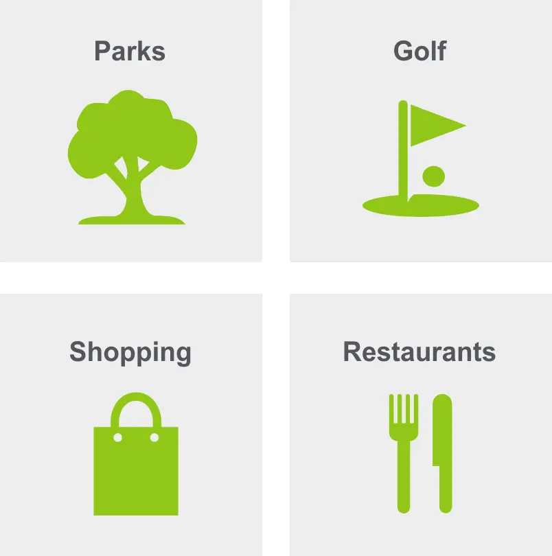 Activities in Beverlywood include parks, golf, shopping, and restaurants. 