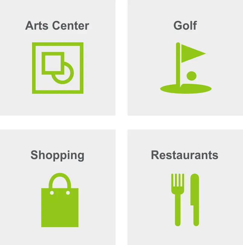 Activities in Hilliard includes an arts center, golf, shopping, and restaurants.