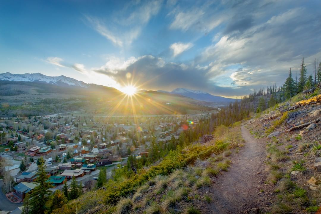 View of Downtown Breckenridge, CO from a Hillside. Photo by Instagram user @gobreck
