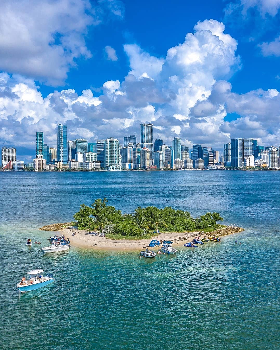 View of Downtown Miami, FL from the Ocean. Photo by Instagram user @remotepilotmike