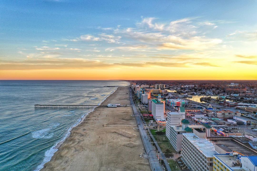 Aerial View of Beachfront in Virginia Beach, VA. Photo by Instagram user @niluman