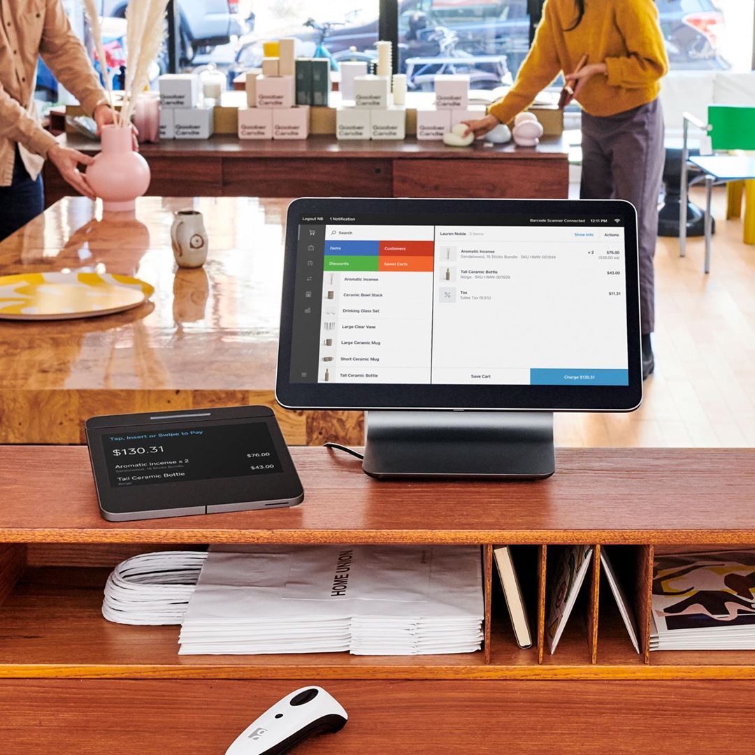 Point of Sale System Running Square. Photo by Instagram user @square