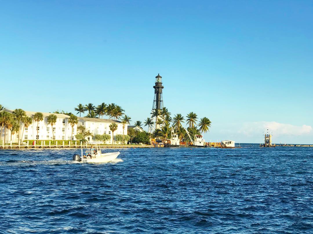 View of the Hillsboro Inlet Light. Photo by Instagram user @modernfloridamom