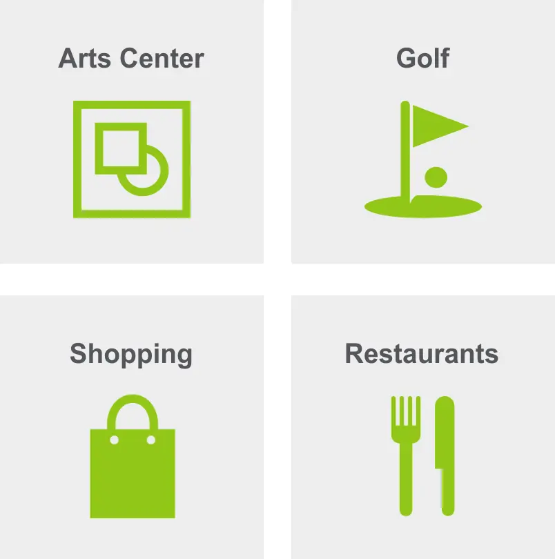 Activities in Elmhurst include an arts center, golf, shopping, and restaurants. 