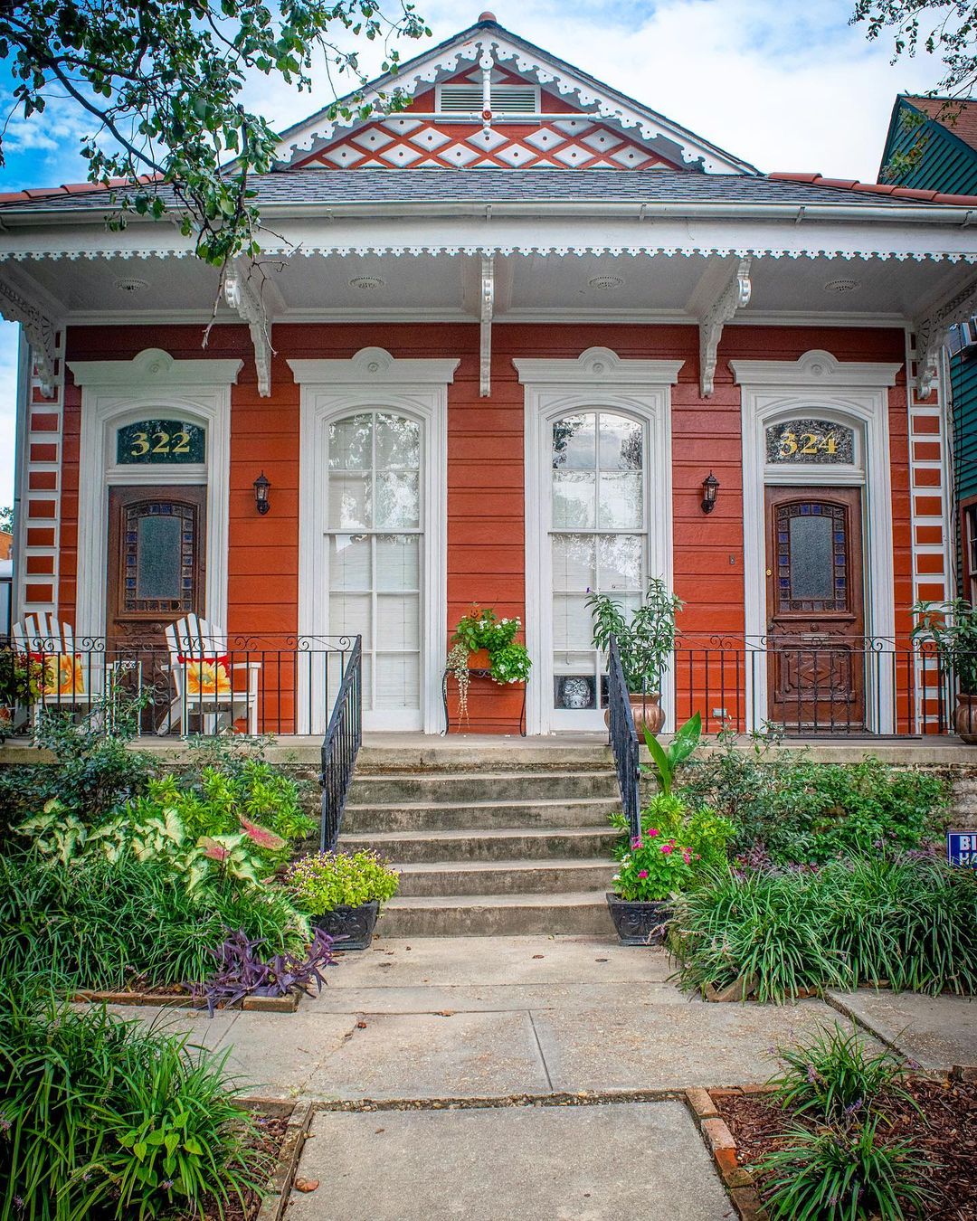Charming, red Creole cottage in Algiers Point neighborhood of New Orleans. Photo by Instagram user @risingcrescent