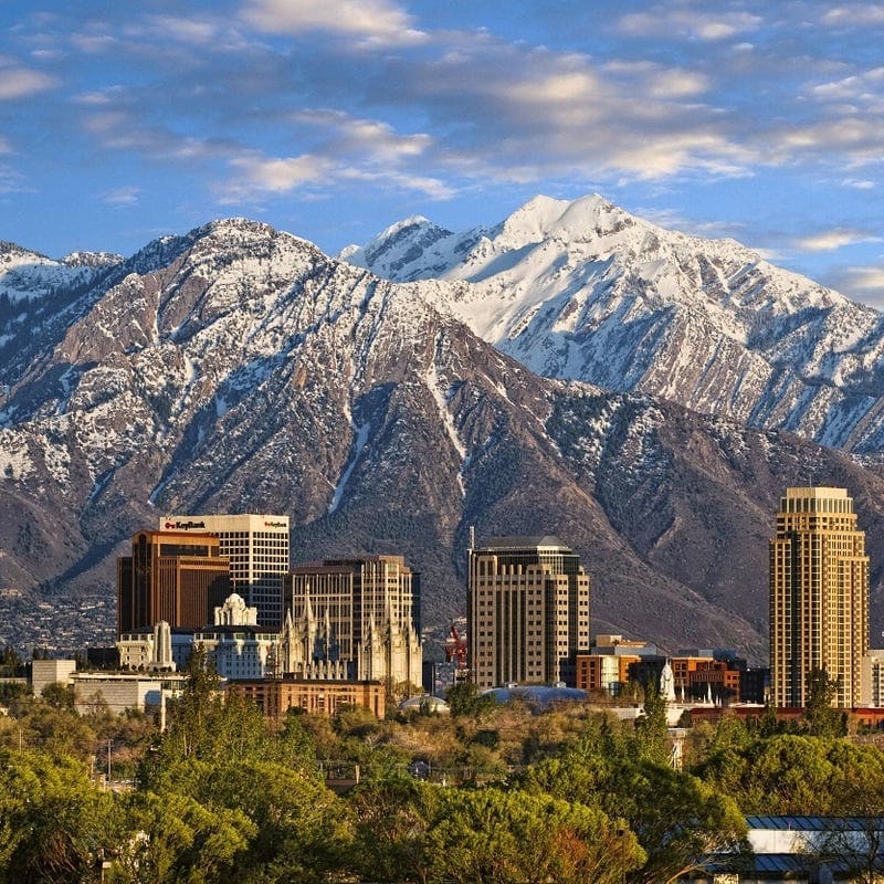 Salt Lake City, UT skyline. Photo by @trouvaille_mfva
