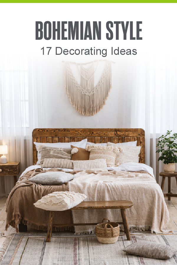 Pinterest Image: Bohemian Style: 17 Decorating Ideas: Extra Space Storage