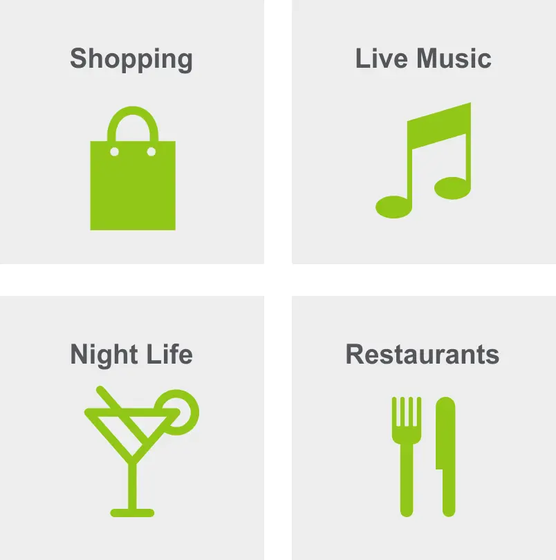 Activities in Oakley include shopping, live music, night life, and restaurants.
