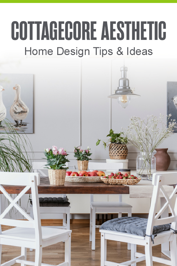 Pinterest Image: Cottagecore Aesthetic: Home Design Tips & Ideas: Extra Space Storage