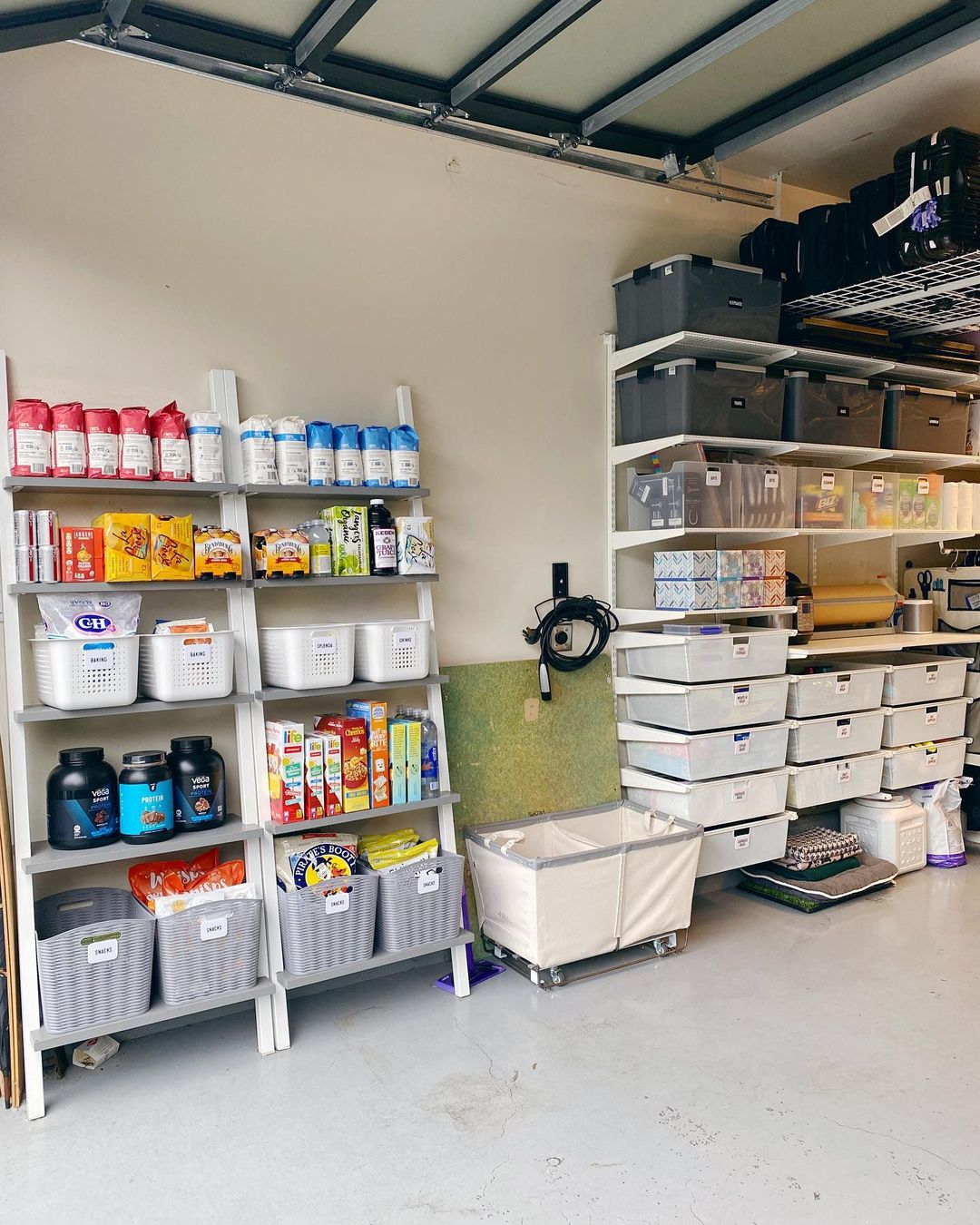 Garage Storage Spaces with Tidy Backstock Station. Photo by Instagram user @theorderlyspace