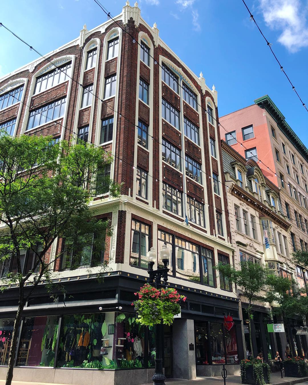 Five-story building in Downtown Providence that provides apartments. Photo by Instagram user @westminsterlofts.