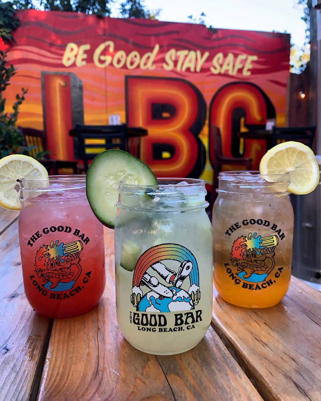 The Good Bar featuring cocktails in business-related mason jars. Photo by Instagram user @thegoodbarlongbeach.